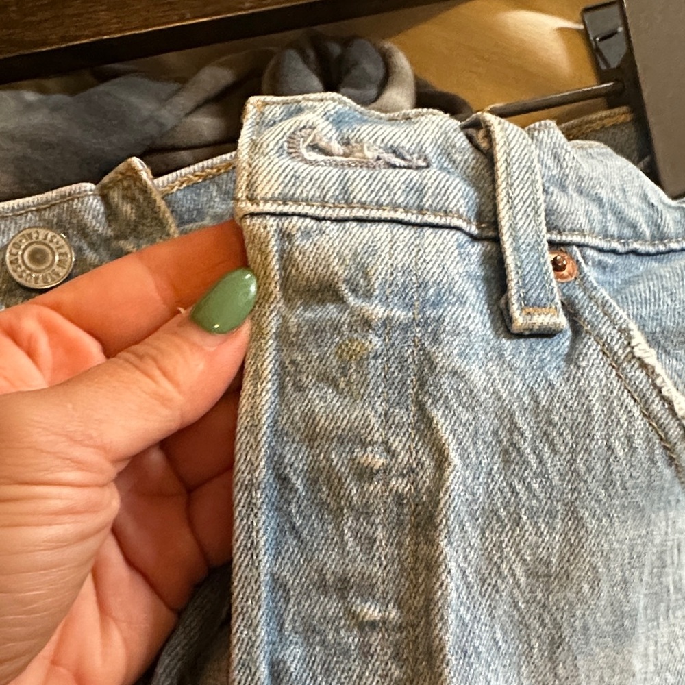 Blue Button-Fly Jeans - Picture 4 of 4